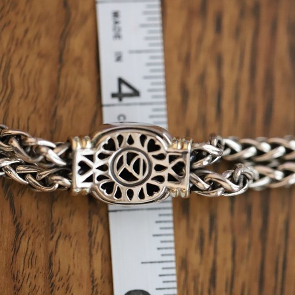 DAVID YURMAN LARGE ALBION BLACK ONYX BRACELET STERLING GOLD RARE! - Picture 6 of 16